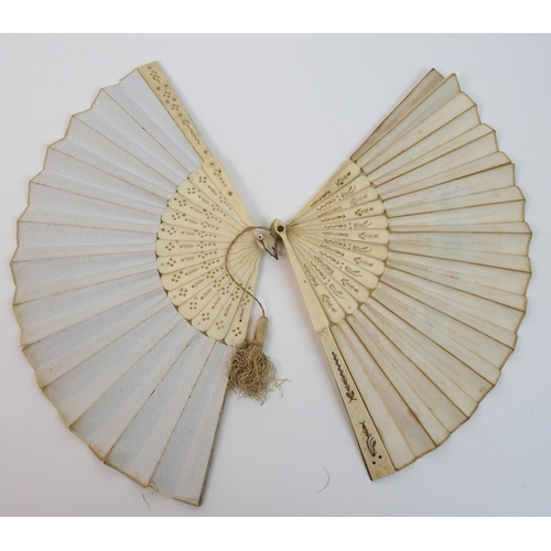 310 - Seven various early decorative fans