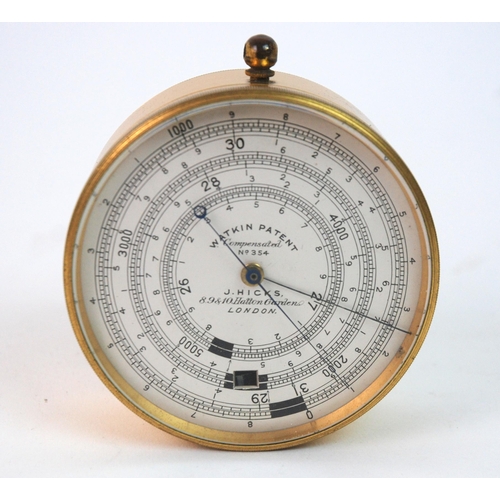 317 - A Watkin Patent Compensated barometer