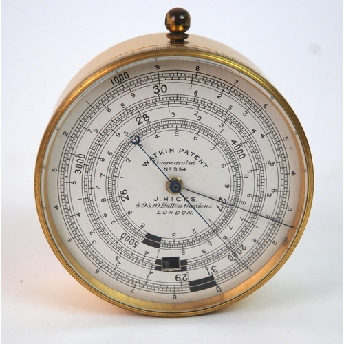 317 - A Watkin Patent Compensated barometer