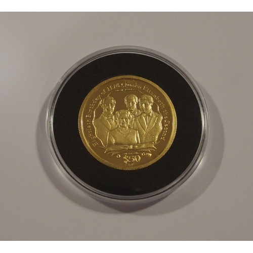 337 - A 2006 British Virgin islands proof gold 50 dollars