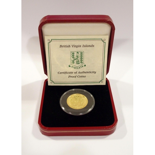 337 - A 2006 British Virgin islands proof gold 50 dollars