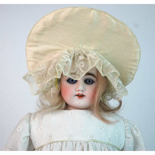 350 - A German bisque-headed shoulder head doll