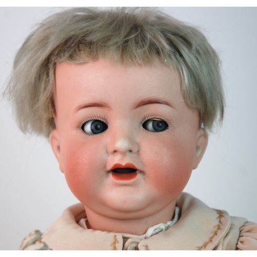 350 - A German bisque-headed shoulder head doll