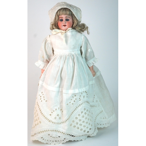 350 - A German bisque-headed shoulder head doll