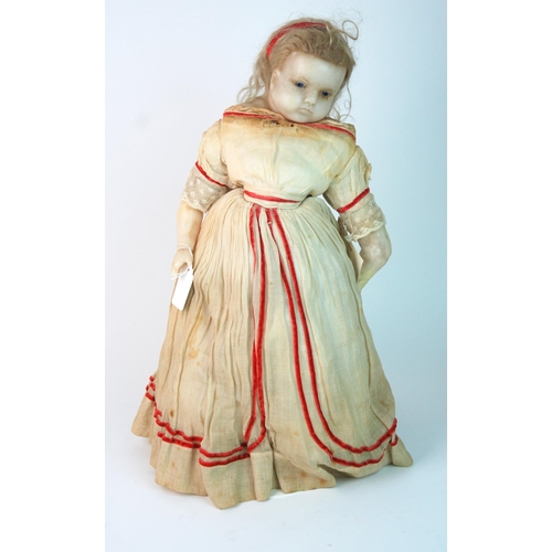 352 - A circa 1880s poured wax doll