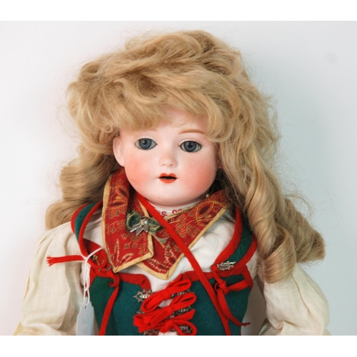 355 - A German bisque-headed doll