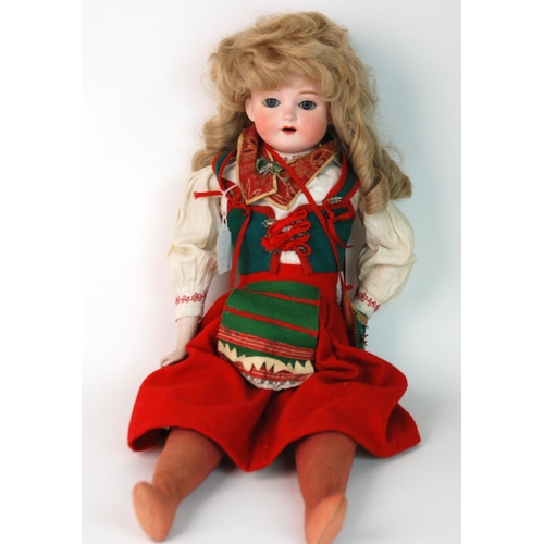 355 - A German bisque-headed doll