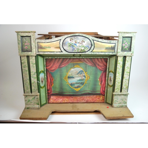 368 - A Victorian wood and painted puppet theatre