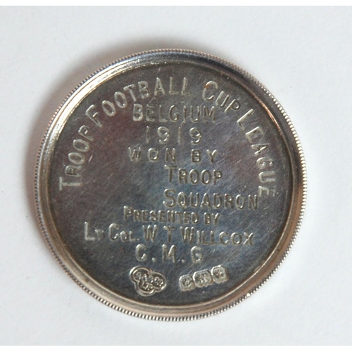 395 - A silver Army Football medal