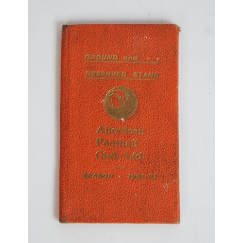 397 - An Aberdeen F.C. 1931-32 season ticket