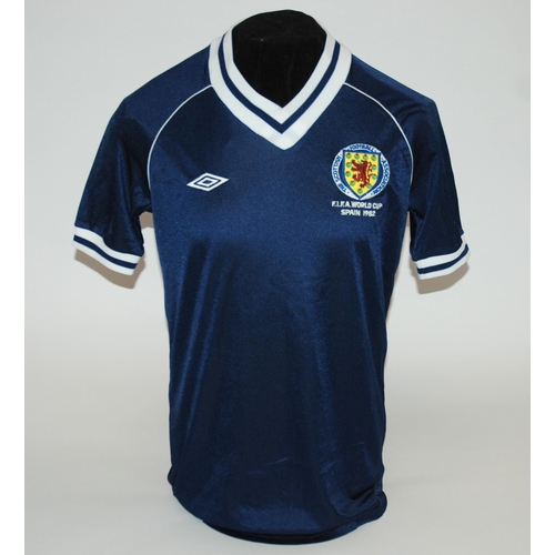 403 - A blue Scotland 1982 World Cup short-sleeved shirt