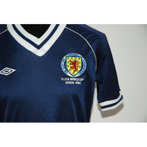 403 - A blue Scotland 1982 World Cup short-sleeved shirt