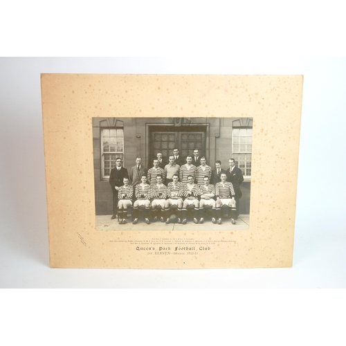 405 - A sepia-toned photograph of Queen's Park F.C.  1st Eleven  1922-23