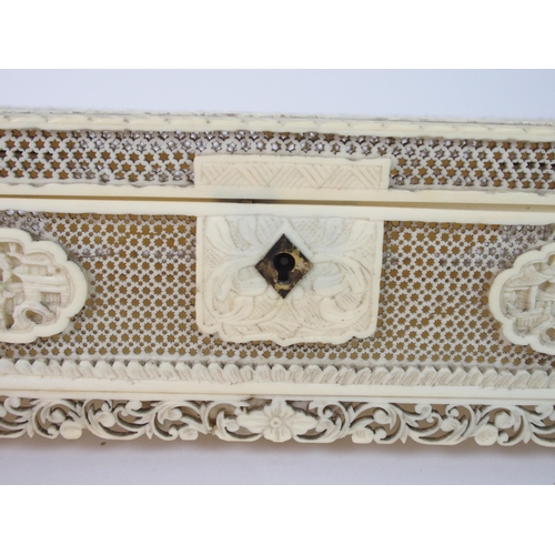 65 - A Cantonese ivory rectangular box