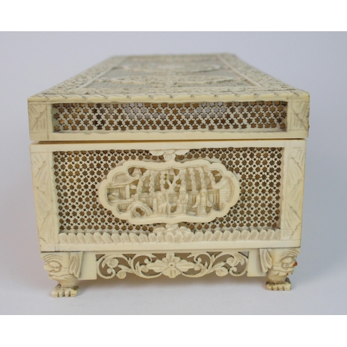 65 - A Cantonese ivory rectangular box