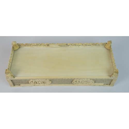 65 - A Cantonese ivory rectangular box