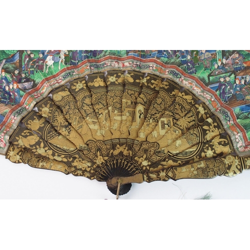 66 - A Chinese export double sided fan