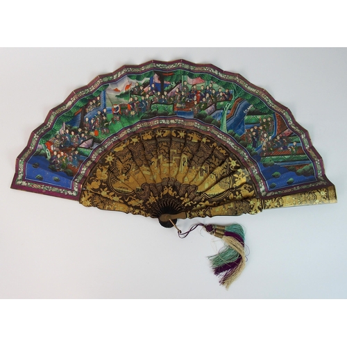 66 - A Chinese export double sided fan