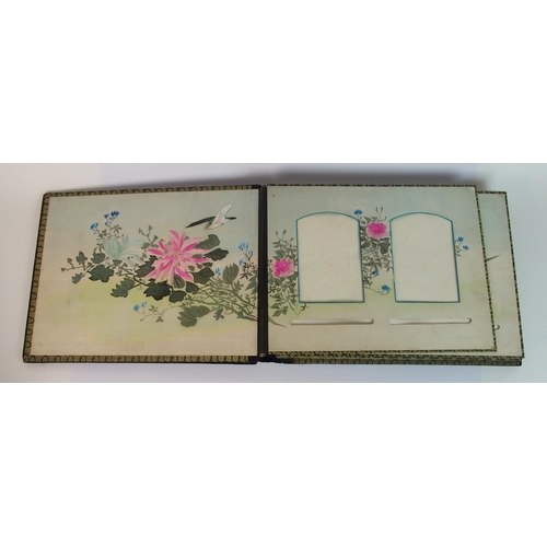 69 - A Chinese black lacquered photograph album