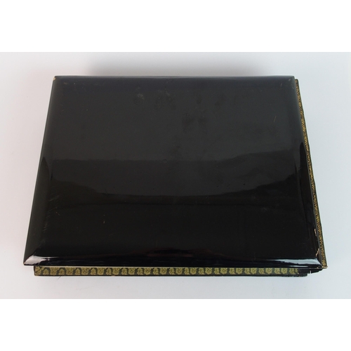 69 - A Chinese black lacquered photograph album