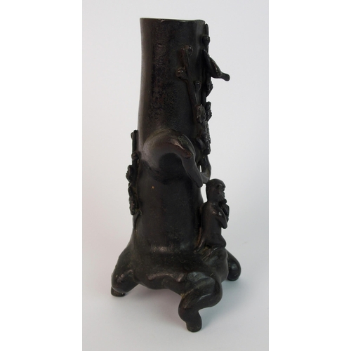 73 - A Chinese bronze spill vase