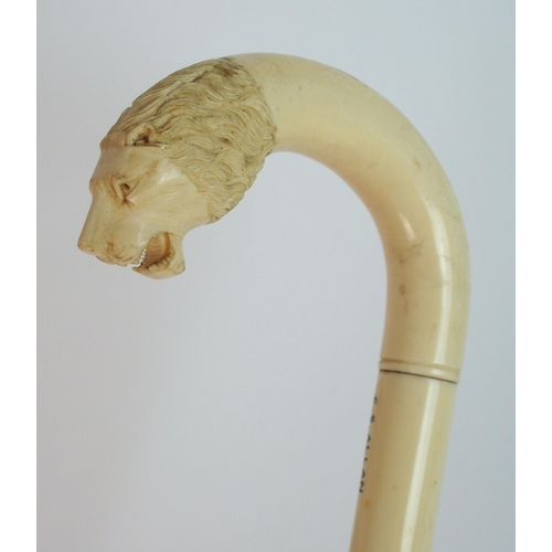 74 - An Indian ivory walking stick