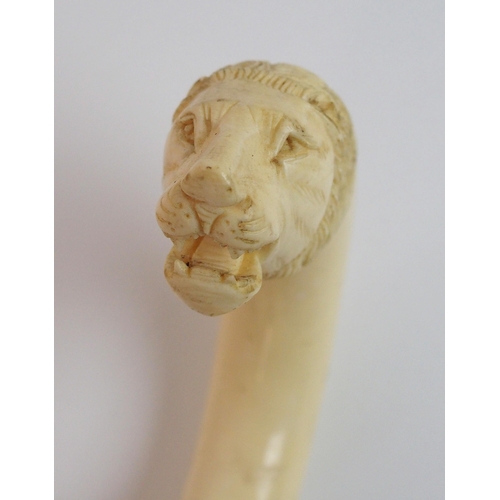 74 - An Indian ivory walking stick