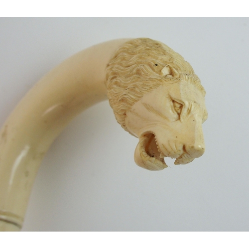 74 - An Indian ivory walking stick