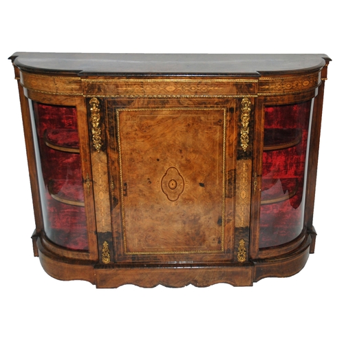 861 - A Victorian walnut credenza