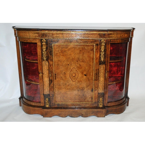 861 - A Victorian walnut credenza