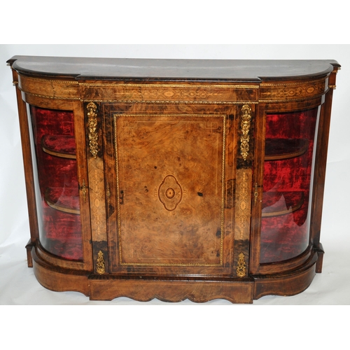 861 - A Victorian walnut credenza