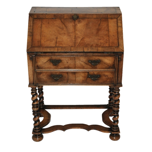 865 - A Queen Anne style walnut writing desk