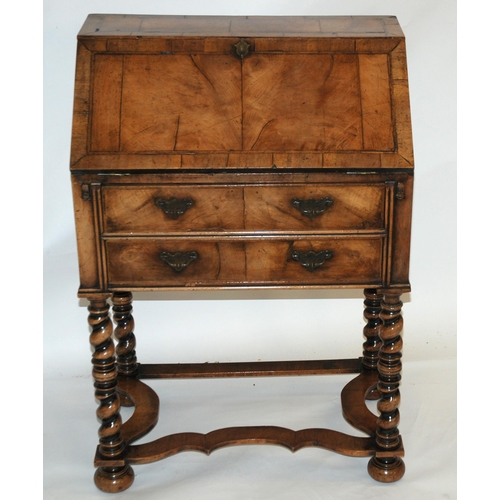 865 - A Queen Anne style walnut writing desk