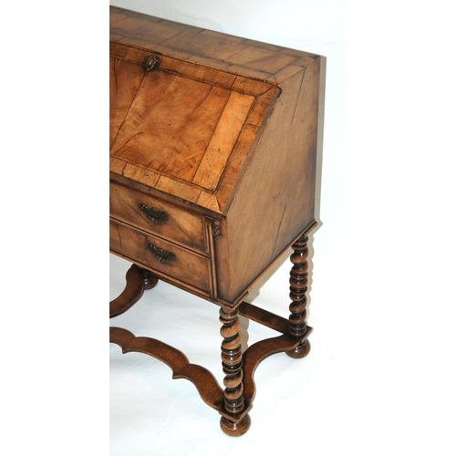 865 - A Queen Anne style walnut writing desk