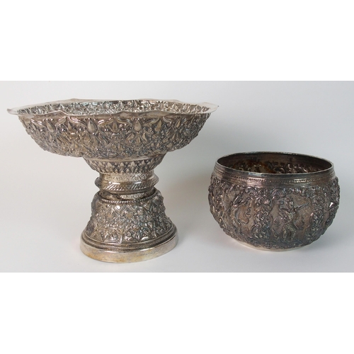 91 - A Burmese white metal bowl