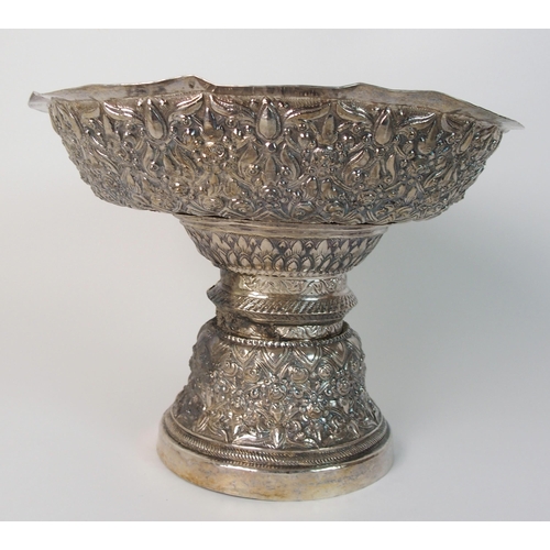 91 - A Burmese white metal bowl