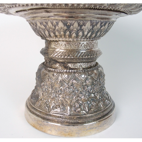 91 - A Burmese white metal bowl