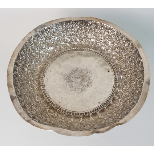 91 - A Burmese white metal bowl