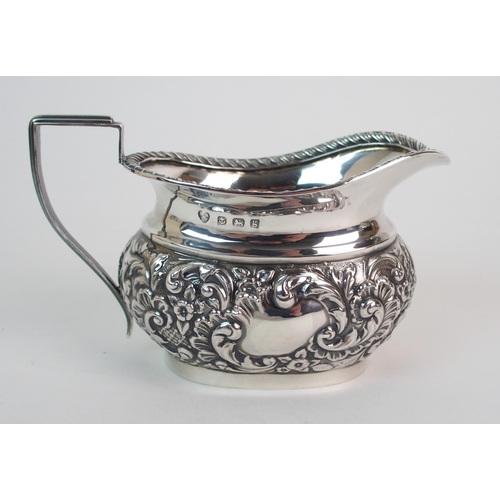 151 - A three piece silver tea service