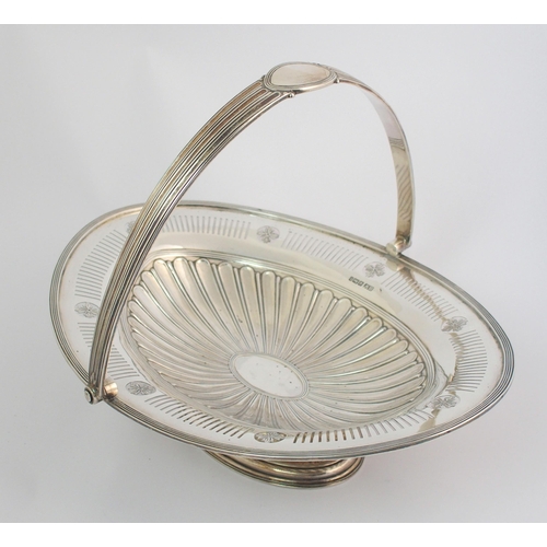 154 - An Edwardian silver swing handled basket