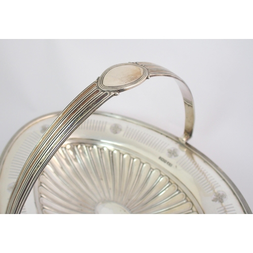 154 - An Edwardian silver swing handled basket