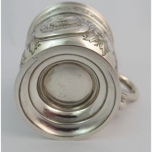 156 - A silver tankard