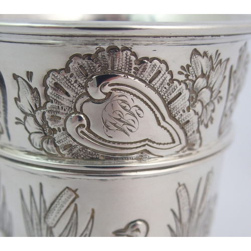 156 - A silver tankard