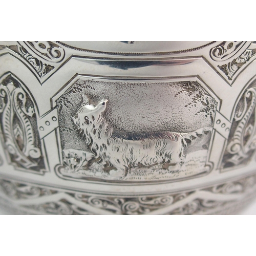 157 - A silver christening bowl