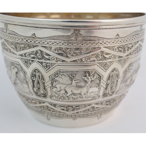 157 - A silver christening bowl