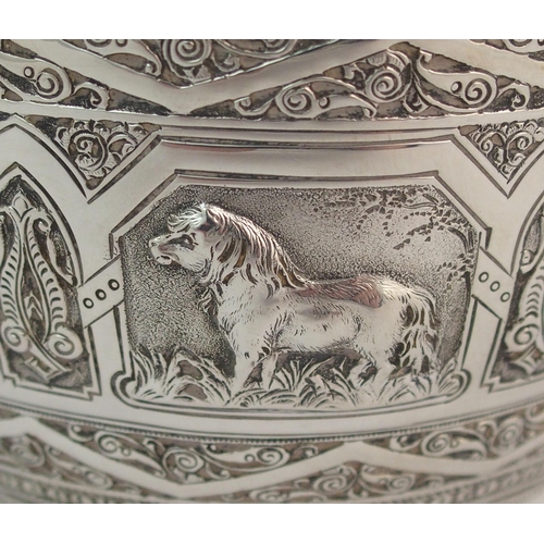 157 - A silver christening bowl