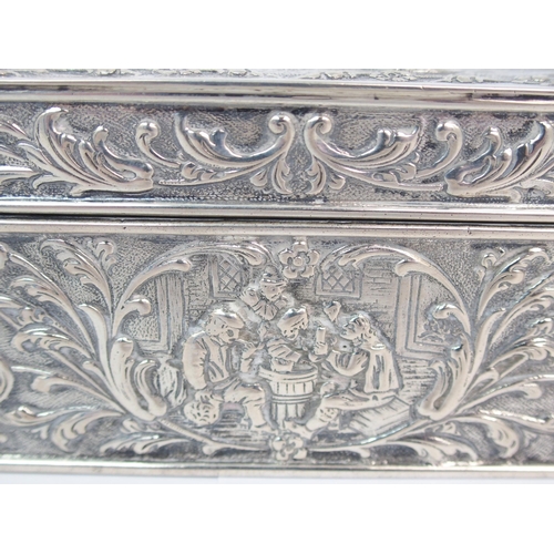 168 - An early 20th Century Dutch silver cigar box