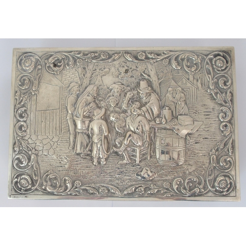 168 - An early 20th Century Dutch silver cigar box