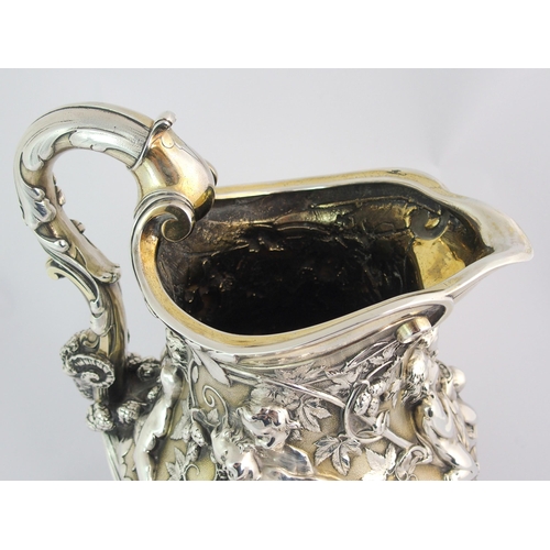 171 - A Victorian silver wine ewer