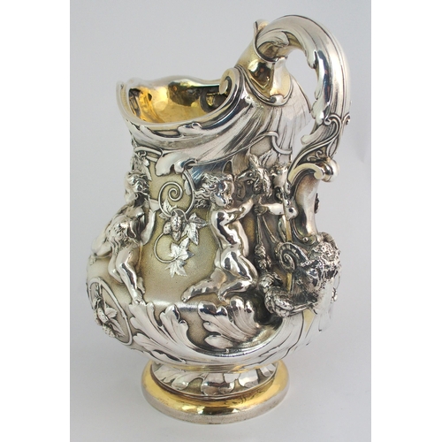 171 - A Victorian silver wine ewer